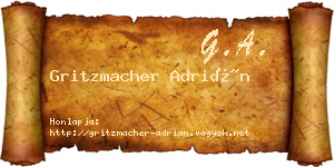 Gritzmacher Adrián névjegykártya